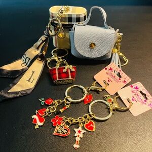 Assortment Of 5 Bag Charms/Key Chains all new.